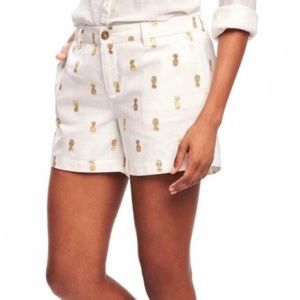 ✨NWT Old Navy Gold Pineapple White Shorts🔖